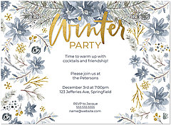 Winter Floral Invitation D1795U-4B